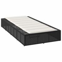 Ligbed met zwevend kussen poly rattan zwart - thumbnail