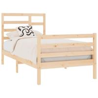 Bedframe massief hout 75x190 cm - thumbnail