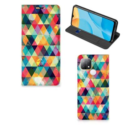 OPPO A15 | Hoesje met Magneet | Geruit OPPO A15 | Hoesje met Magneet | Geruit