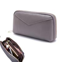 2-Folding Square lederen handtas (grijs) - thumbnail