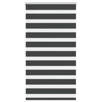 VidaXL Zebra rolgordijn 75x150 cm stofbreedte 70,9 cm zwart - thumbnail