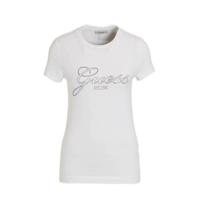 GUESS T-shirt met strass steentjes wit - thumbnail