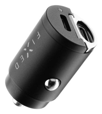 Fixed Dual USB-C 30W autolader zwart