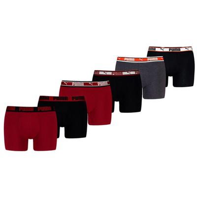 Puma Boxershorts 6-pack Burgundy / Black-XL
