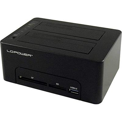LC-Power LC-DOCK-U3-CR basisstation voor opslagstations USB 3.0 Type-A Zwart LC-Power LC-DOCK-U3-CR basisstation voor opslagstations USB 3.0 Type-A Zwart