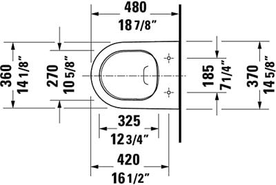 Toilet Duravit D-Neo Wand Compact HygieneGlaze Rimless Diepspoel 48 cm Hoogglans Wit Duravit - thumbnail
