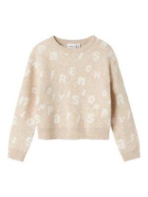 Name it winter sweater meisjes - beige - regular fit, gebreid - NkfOline