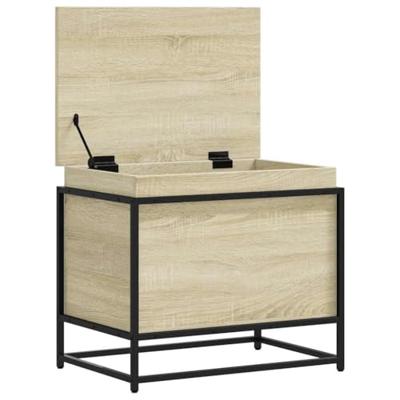 VidaXL Opbergbox met deksel 60x40x51,5 cm bewerkt hout sonoma eiken