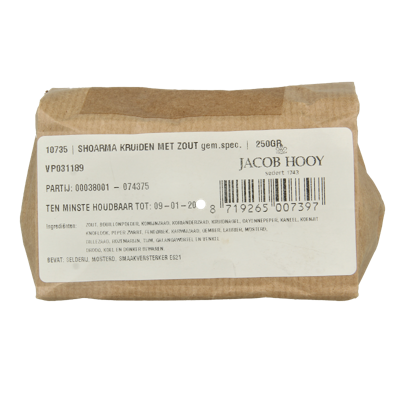 Jacob Hooy Shoarmakruiden 250 Gram Jacob Hooy Shoarmakruiden 250 Gram