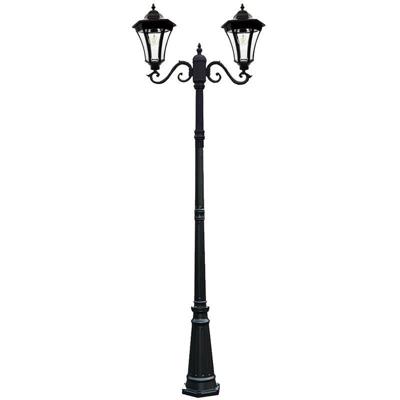 Solar lantaarn 2-lichts sheffield hoog op zonne energie