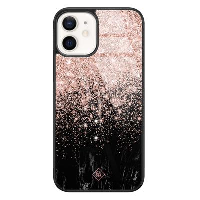iPhone 12 glazen hardcase - Marmer twist iPhone 12 glazen hardcase - Marmer twist