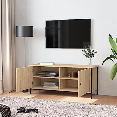 Tv-meubel 102x35x45 cm bewerkt hout sonoma eikenkleurig - thumbnail