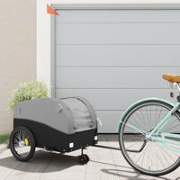 Fietstrailer 45 kg ijzer zwart en grijs - thumbnail