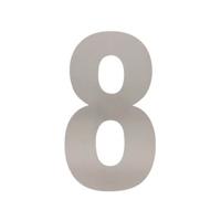 Huisnummer 8 XL hoogte 300mm rvs geborsteld - thumbnail