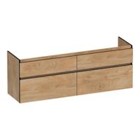 Brauer Delight Edge - Onderkast - 160 cm - met 4 Softclose Lades Greeploos en 2 Sifon Uitsparingen - Forest Tan - thumbnail