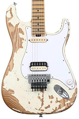 Charvel Henrik Danhage Signature Pro-Mod So-Cal Style 1 HS FR M White Relic met Charvel Multi-Fit Hardshell Gig Bag