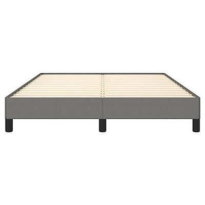 Bedframe stof donkergrijs 140x200 cm