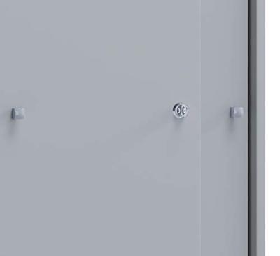 VCM Kantoorkast Lona (Schuifdeuren, Grijs, XL)