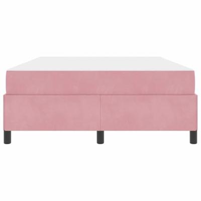 Bedframe met matras Roze en wit 140 x 200 cm Fluweel