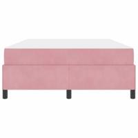 Bedframe met matras Roze en wit 140 x 200 cm Fluweel - thumbnail