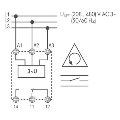 Finder 70.61.8.400.0000 Bewakingsrelais 208 - 480 V/AC 1x wisselcontact 1 stuk(s)