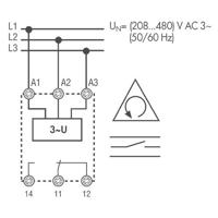 Finder 70.61.8.400.0000 Bewakingsrelais 208 - 480 V/AC 1x wisselcontact 1 stuk(s) - thumbnail