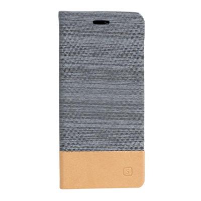Samsung Galaxy S8 horizontaal Denim structuur PU leren Flip Hoesje met houder en opbergruimte voor pinpassen & geld (Baby blauw)