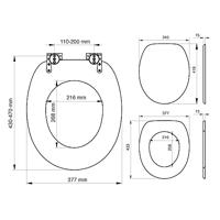 Toiletzitting Tiger Blackwash Softclose Hout Zwart - thumbnail