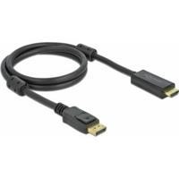 Delock 85955 DisplayPort-kabel DisplayPort / HDMI Aansluitkabel DisplayPort-stekker, HDMI-A-stekker 1 m Zwart Vergulde steekcontacten, 4K UHD - thumbnail