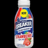 Melkunie Breaker Drinkyoghurt Strawberry 0,5% Vet 350 ml bij Jumbo - thumbnail