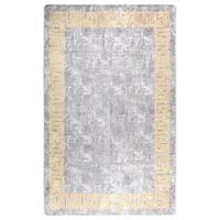 VidaXL Vloerkleed wasbaar anti-slip 80x150 cm grijs - thumbnail