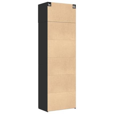 Opbergkast 70x42,5x225 cm bewerkt hout zwart