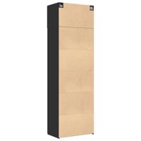 Opbergkast 70x42,5x225 cm bewerkt hout zwart - thumbnail