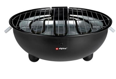 Alpina Switzerland 871125218208 Grill Tafel Grilloppervlak (diameter)=300 mm Zwart