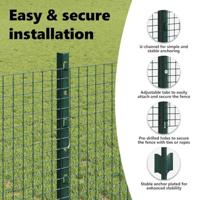 VidaXL Hek met paal groen 1 x 25 m staal - thumbnail