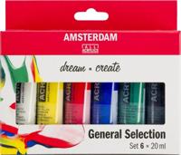 Bruynzeel Amsterdam acrylverf standard set, 6dlg. - thumbnail