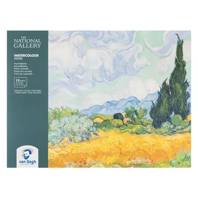 Van Gogh The National Gallery Aquarelpapier Blok - Wit - 12 Vellen