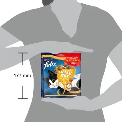 Felix Party Mix Original kattensnoep maxipack 5 x 200 g