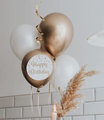 Hangdecoratie Swirls 21 Jaar Goud/Wit (3st) - thumbnail