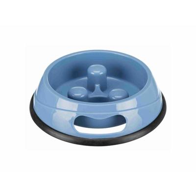 TRIXIE VOERBAK SLOW FEED KUNSTSTOF ANTI-SLIP ASSORTI 23 CM 900 ML