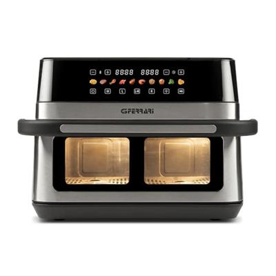 G3 Ferrari G10223 friteuse Dubbel 12 l Vrijstaand 2200 W Heteluchtfriteuse Zwart, Roestvrijstaal