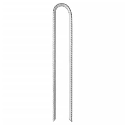 VidaXL Tentharingen 12 st u-vormig ø10 mm 37 cm gegalvaniseerd staal