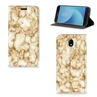 Samsung Galaxy J7 2017 | J7 Pro Standcase Marmer Goud - thumbnail