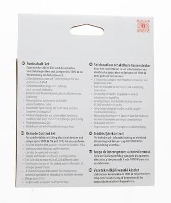 Brennenstuhl RC CE1 0201 1507030 Stopcontactset Draadloos 3-delig Buiten 1000 W Brennenstuhl RC CE1 0201 1507030 Stopcontactset Draadloos 3-delig Buiten 1000 W