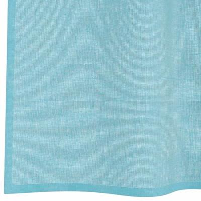 Gordijnen voile met doorvoertules 2 st turkoois