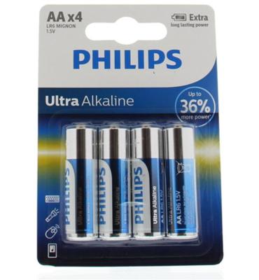 Philips Ultra LR6 AA batterij (penlite) Alkaline 1.5 V 4 stuk(s) Philips Ultra LR6 AA batterij (penlite) Alkaline 1.5 V 4 stuk(s)