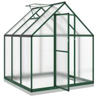 Tuinkas met basisframe 169x169x202 cm aluminium groen - thumbnail