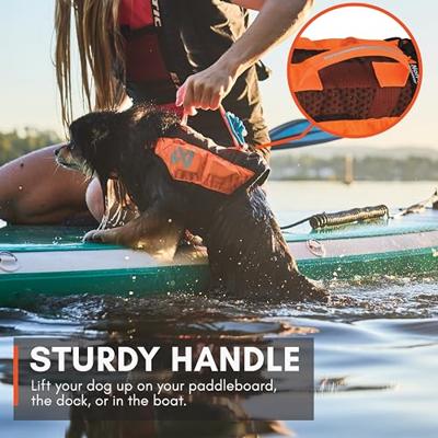 Non-stop dogwear® hondenzwemvest Protector Life Jacket, black/orange, Maat: 3