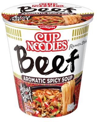 Noodles nissin 5 spices beef cup | 8 stuks