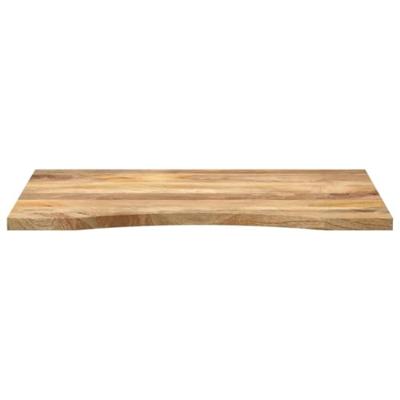 Bureaublad met ronding 100x60x2,5 cm massief ruw mangohout